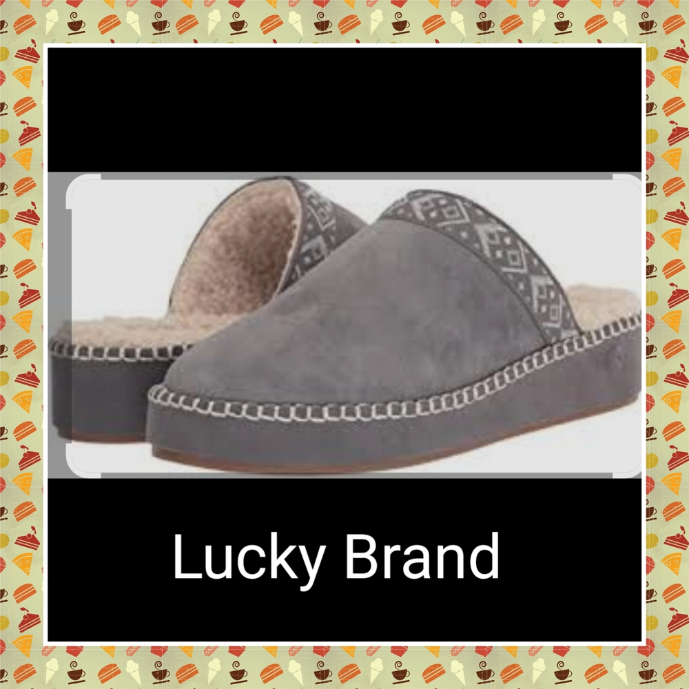 Lucky Brand Gray Suede Mule Clogs